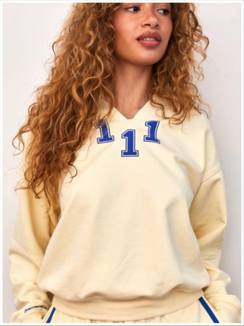 Mayfair Group Athletic Dept Sweatshirt Buttercream ~ Size M/L ~ Item P69